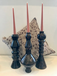 Lume Boulder Candle Holder Brown
