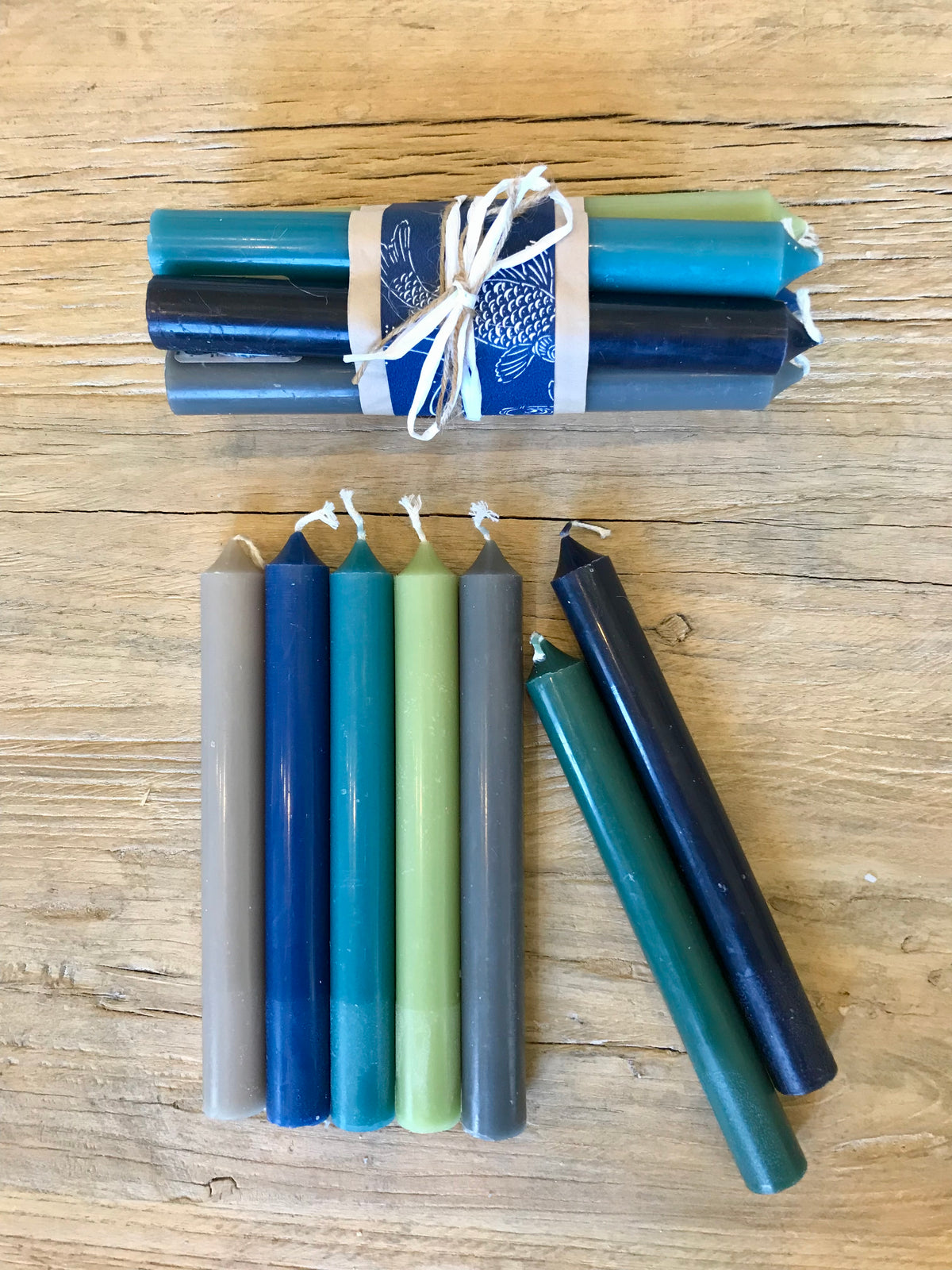 Bundle of 7 French Dinner Candles - Winter
