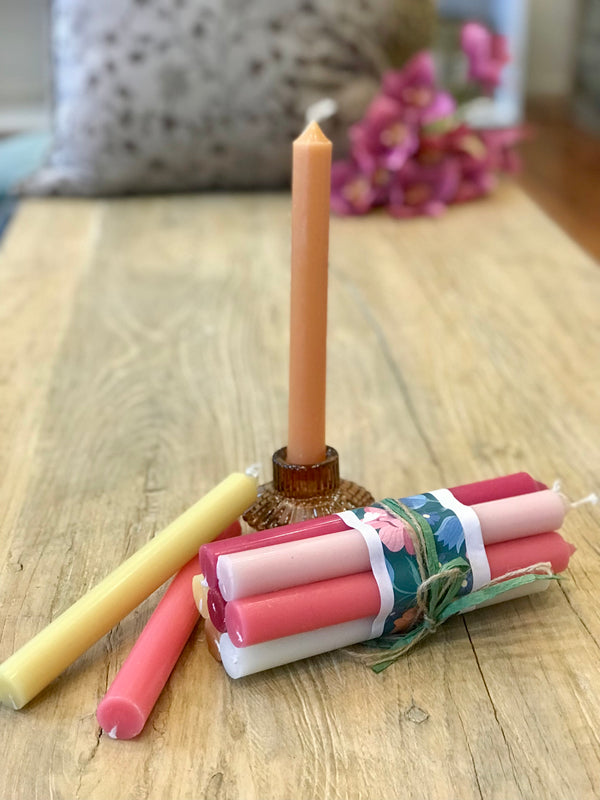 Bundle of 7 French Dinner Candles - Summer