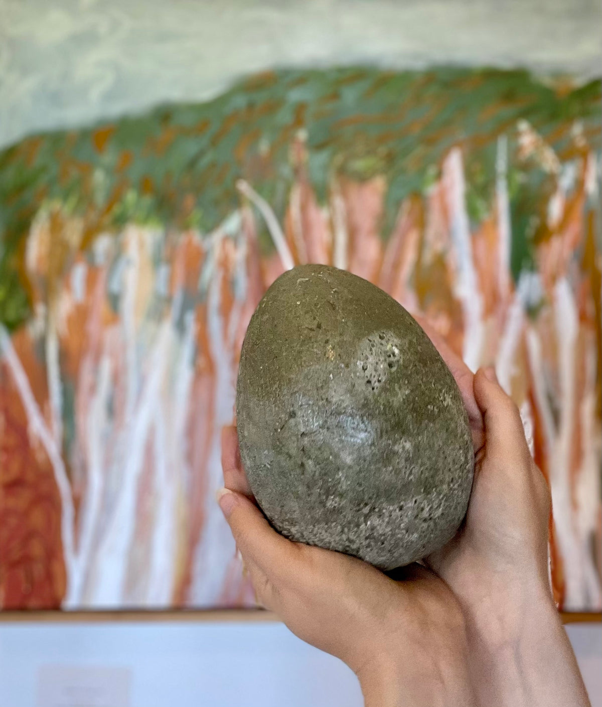 Textured Egg Candle Ombre Earth