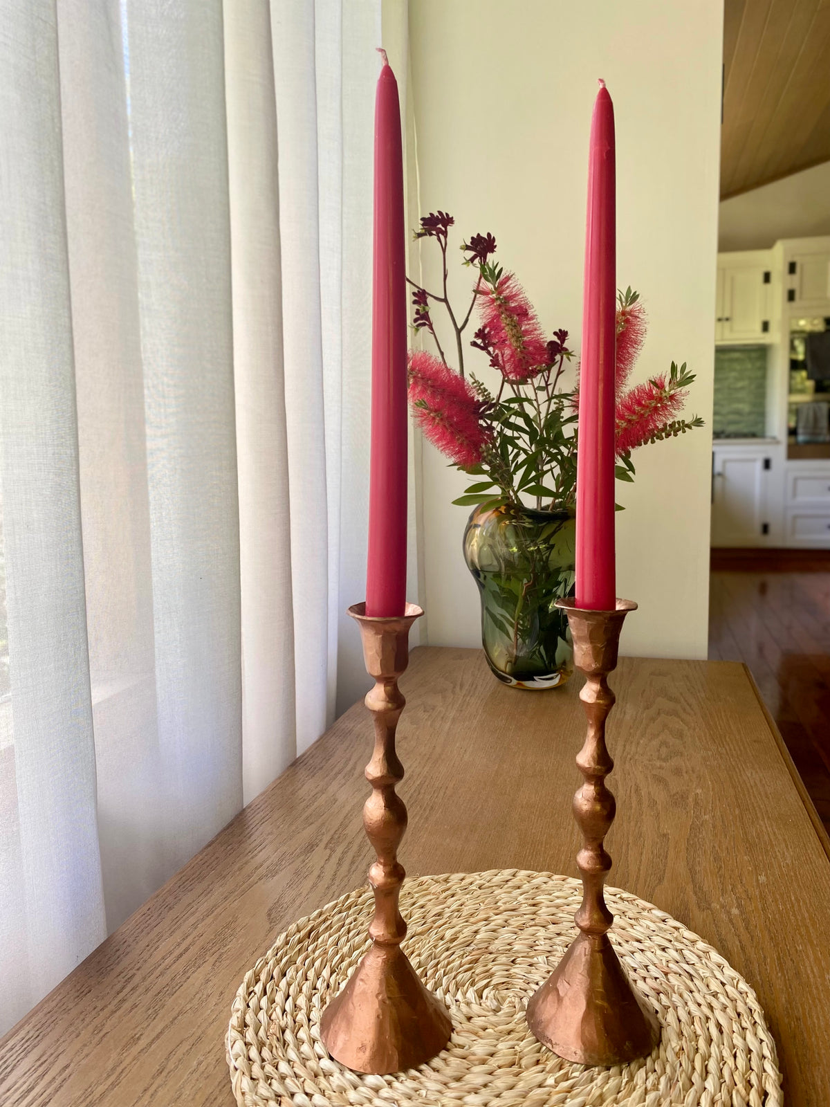 Copper Diamond Candleholder