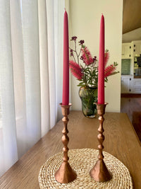 Copper Diamond Candleholder