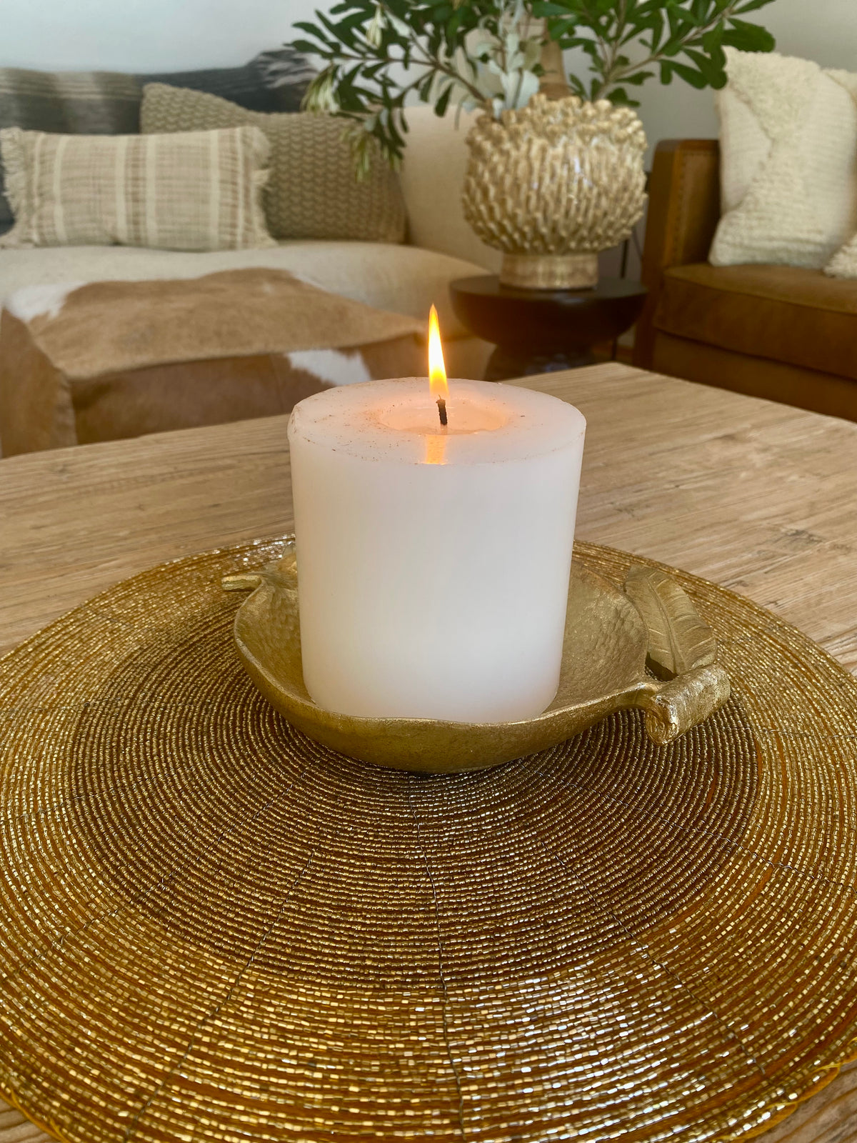 Gold glass beaded Placemat