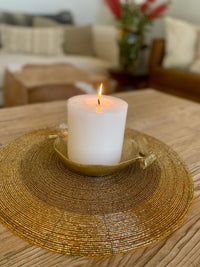 Gold glass beaded Placemat