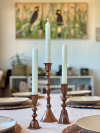 Copper Diamond Candleholder
