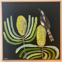 Native Blooms and Wattlebird