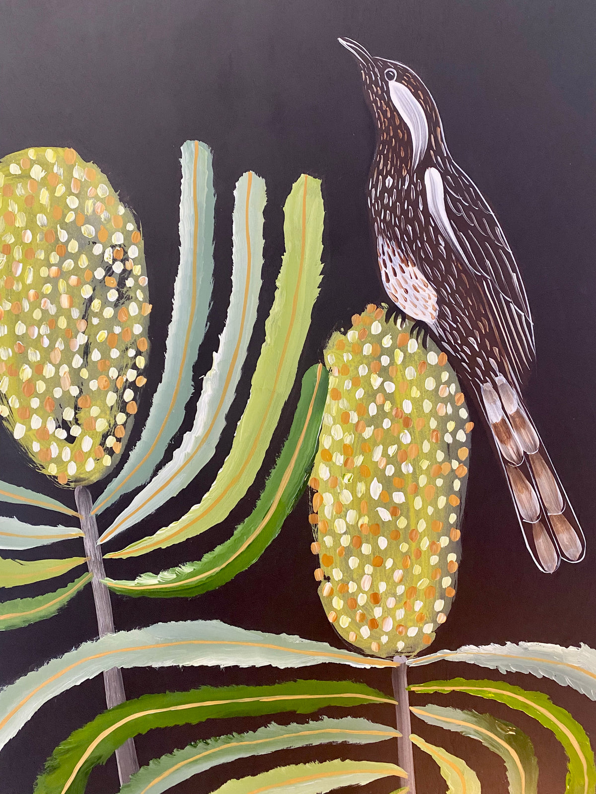 Native Blooms and Wattlebird