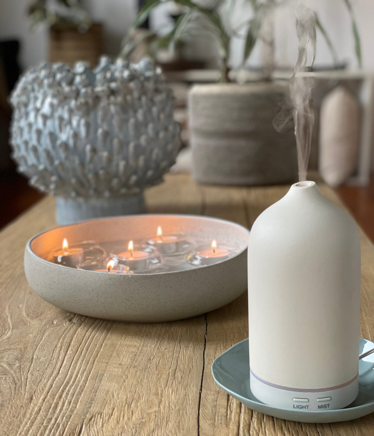 White Stone Ultrasonic Oil Diffuser