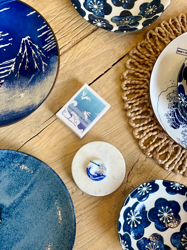 Tsukinose Blossom Blue - side dish 16cm