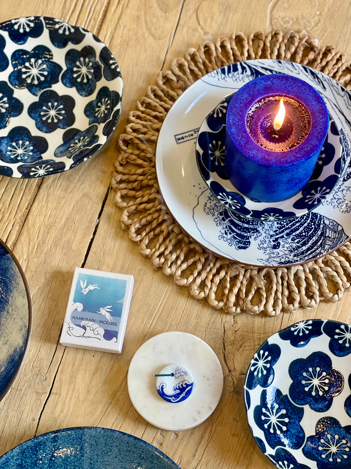 Tsukinose Blossom blue - 12cm dish