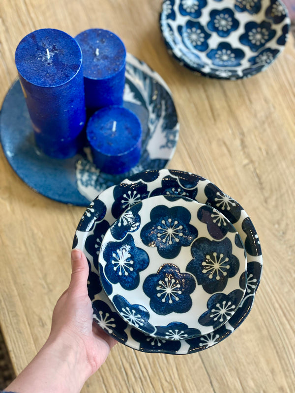 Tsukinose Blossom blue - 12cm dish