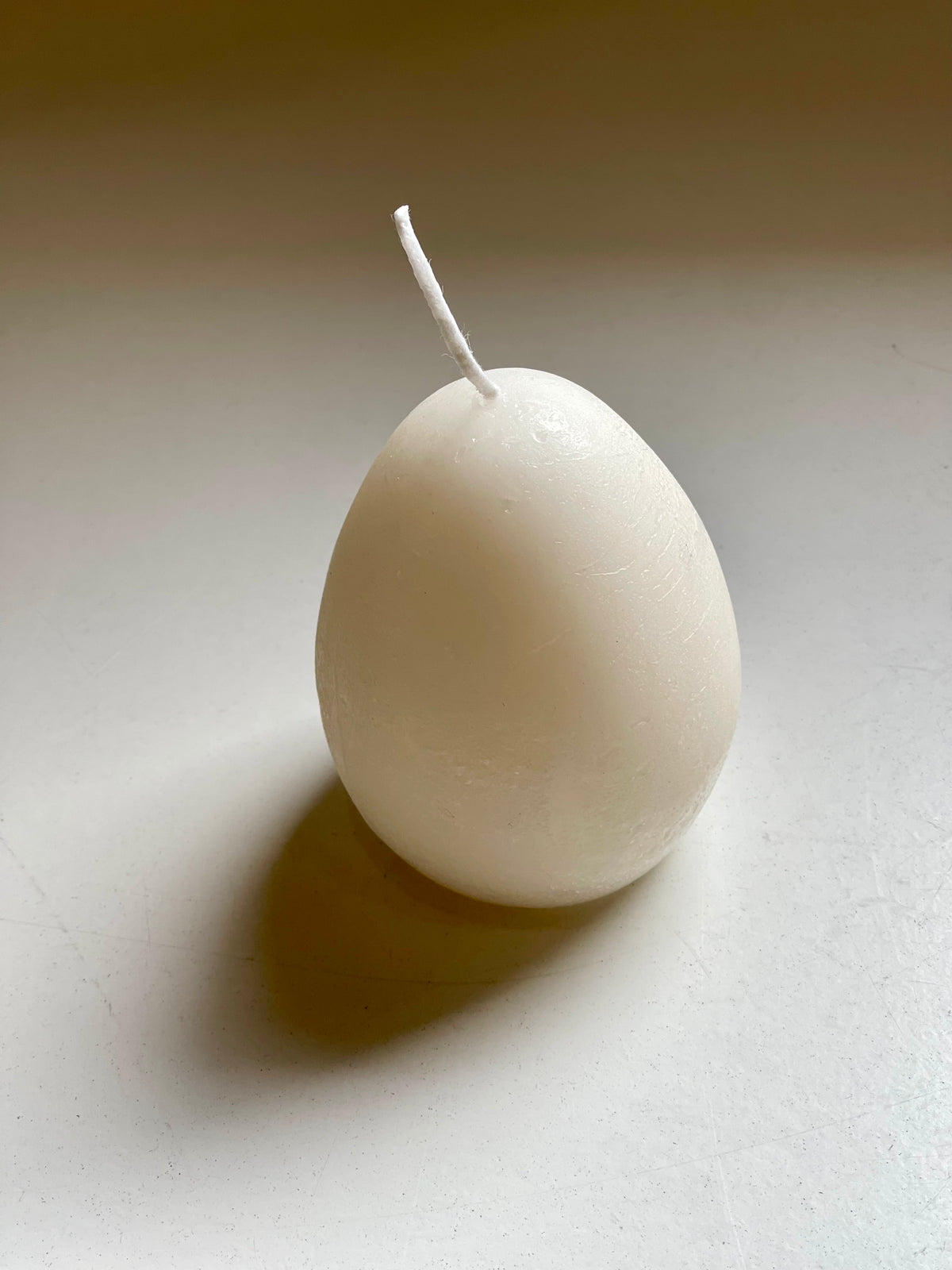 Textured Egg Candle Ivory