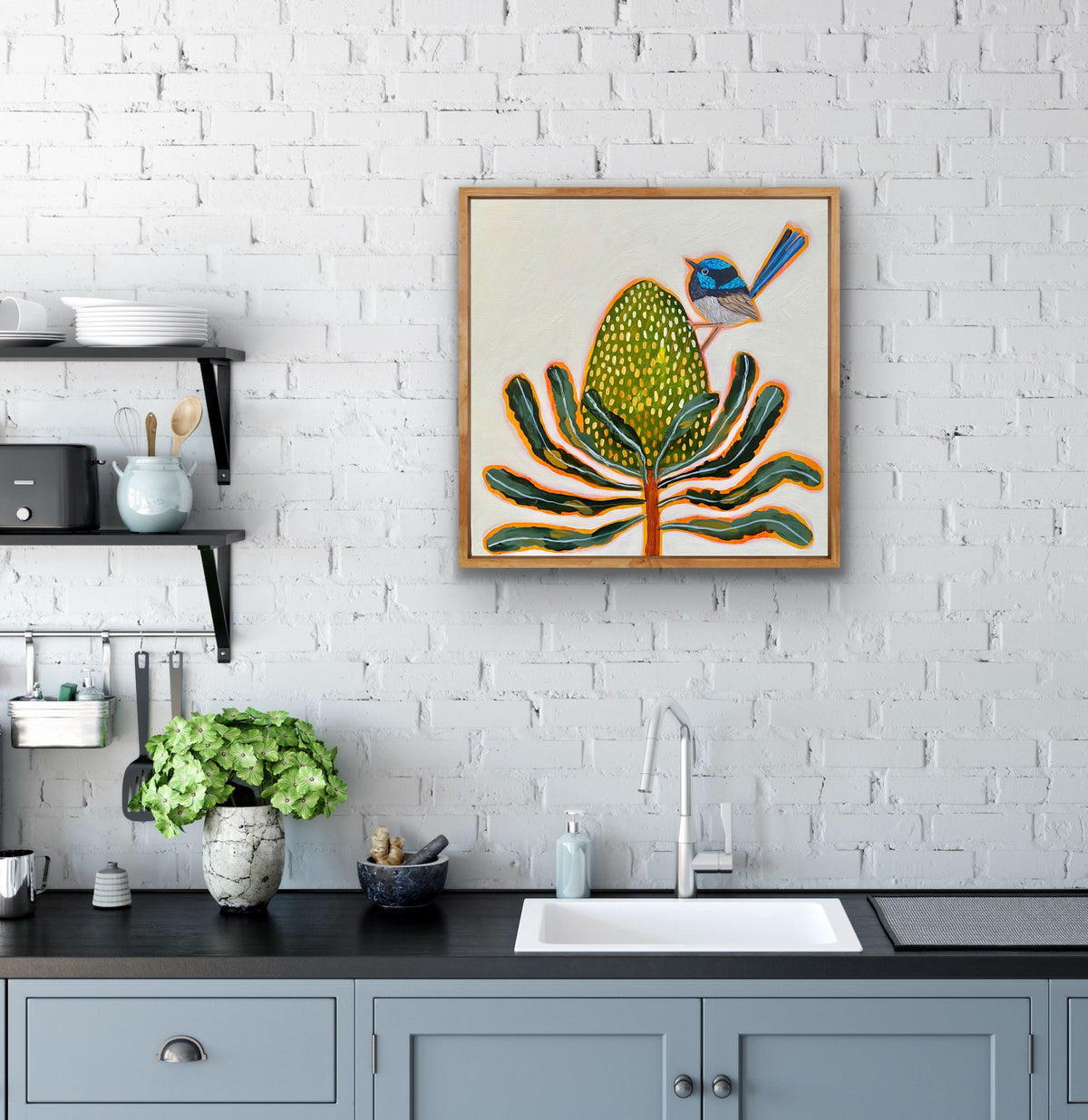 Fairy Wren and Banksia #7