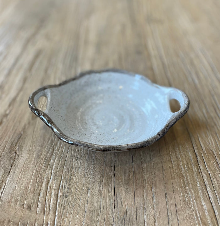 Shirokaratsu Small Serving Dish with Handles