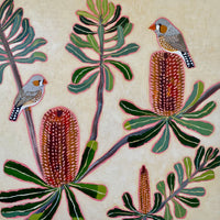 Zebra Finch & Banksia