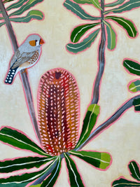 Zebra Finch & Banksia