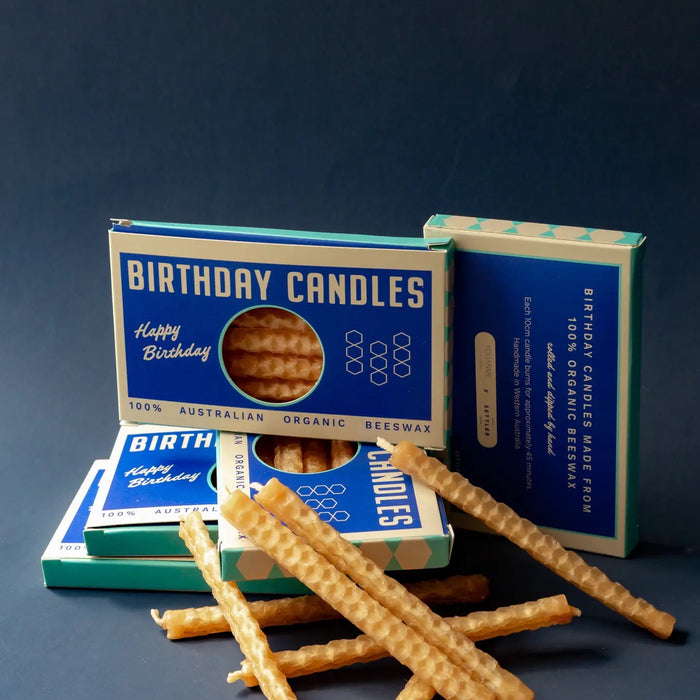 Organic Beeswax Birthday Candles