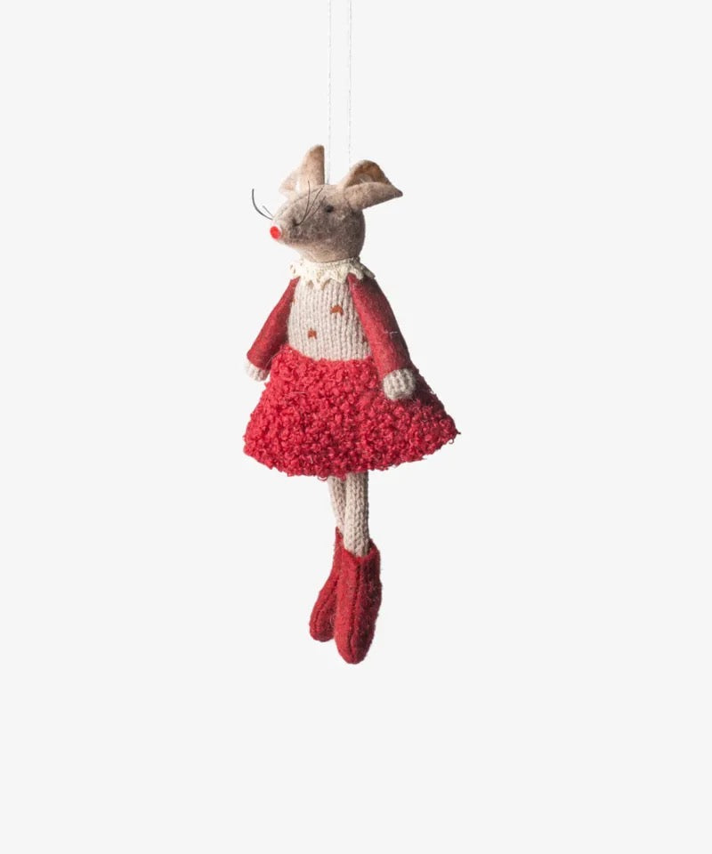 Red Edna Hanging Mouse