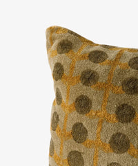 Dots Handblock Velvet Cushion