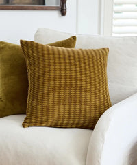 Tobacco Diamonds Handblock Cushion