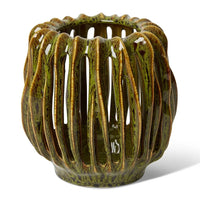 Onyeka Candle Holder Tall - Green