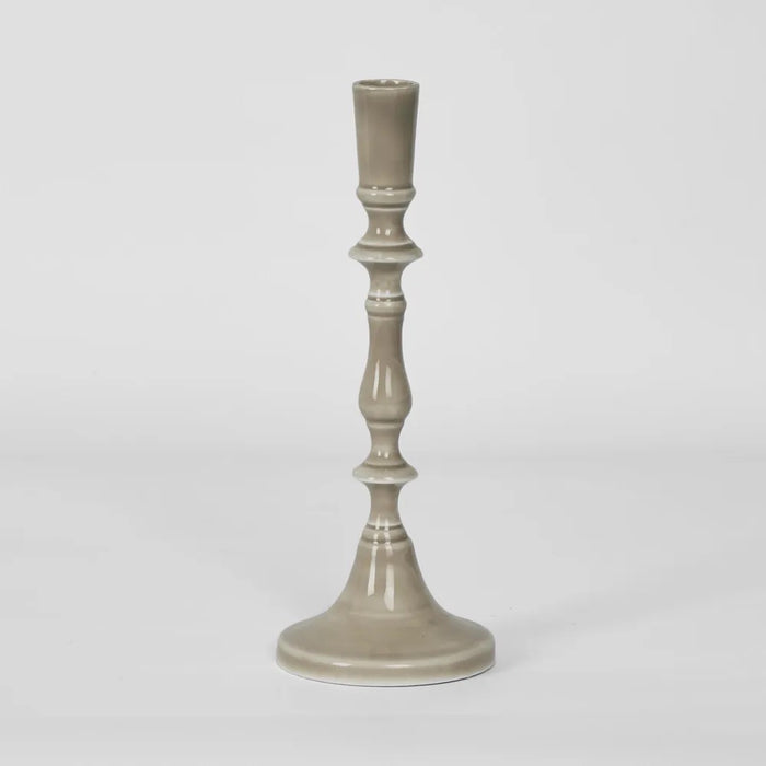 Saxsa Enamel Candle Stand Taupe