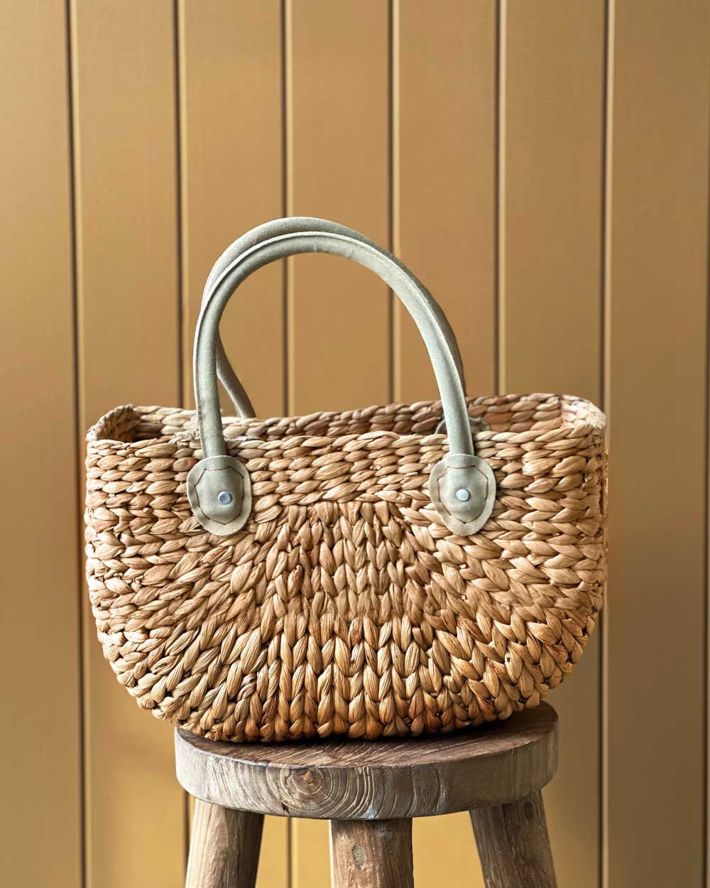 Suade Sage Handle Harvest Shopper