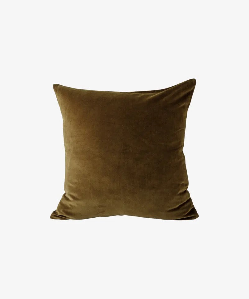 Velvet Cushion Olive