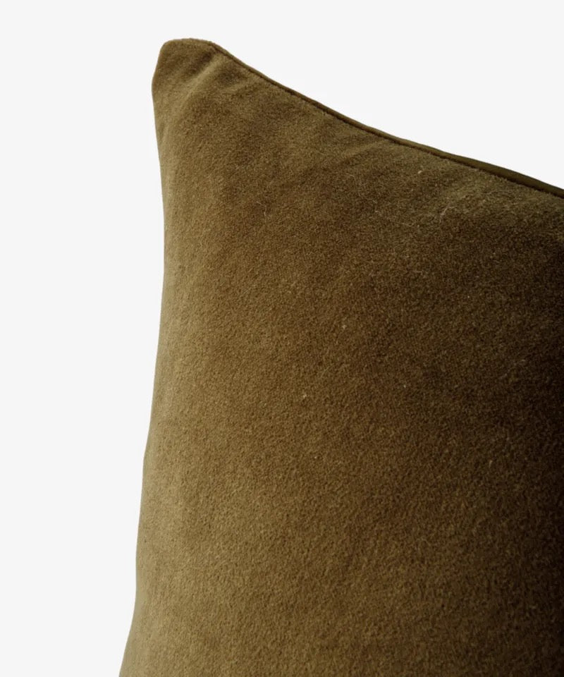 Velvet Cushion Olive