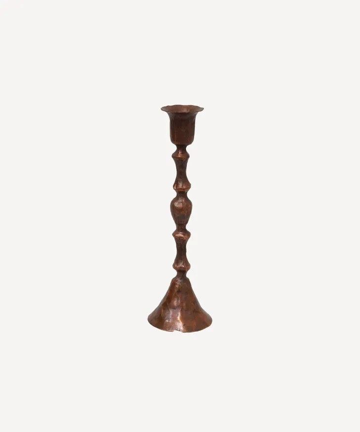 Copper Diamond Candleholder