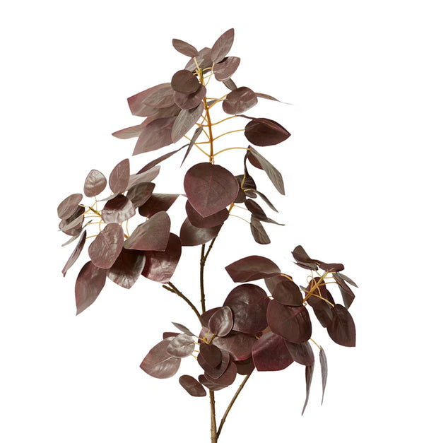 Smoke Leaf Branch - Burgundy