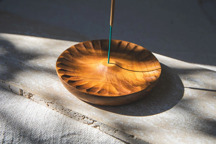 Flower Timber Incense Holder