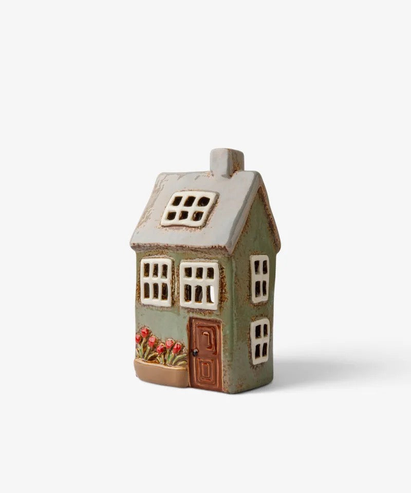 Devon Tea Light Cottage Tall Sage (Copy)