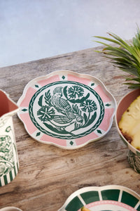 Del Sol Bird Platter Green