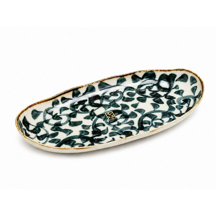 Sometsuke Karakusa oval Plate