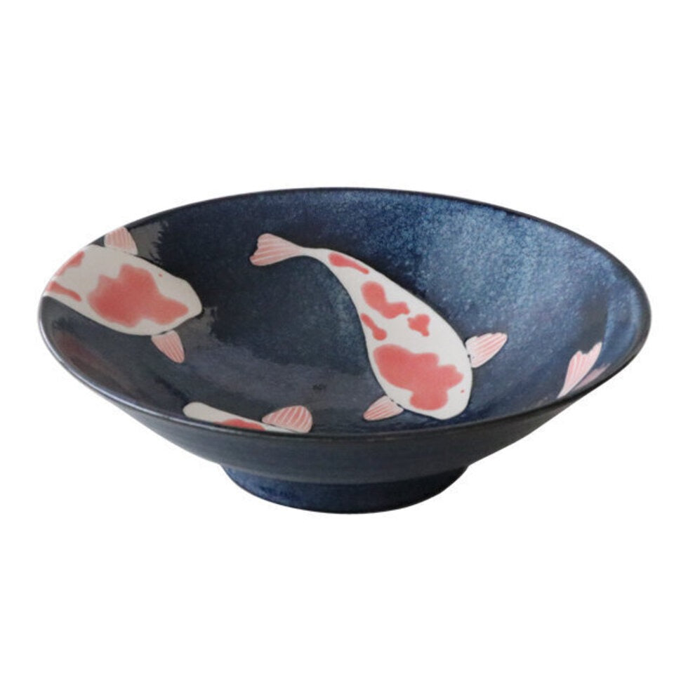 AIZOME KOI CARP - Large Bowl