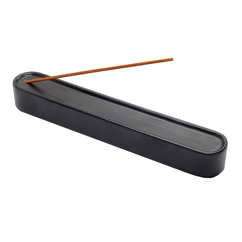 Long Ceramic Incense Holder  Black