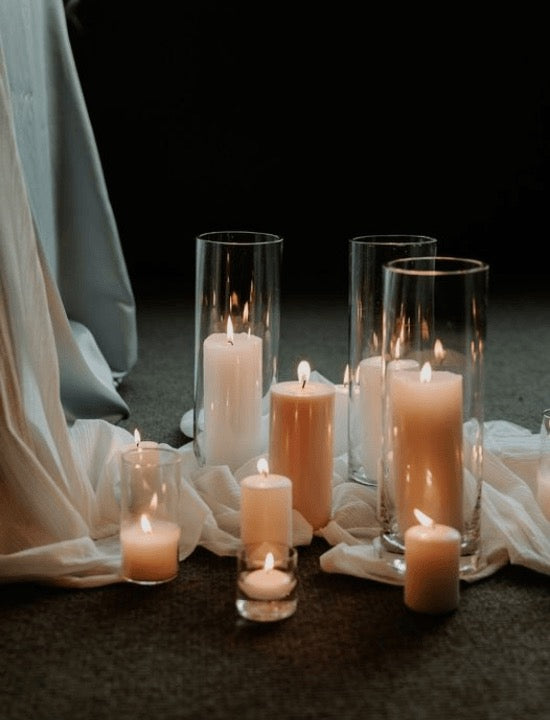 Glass Cylinder for Candles - Narrow