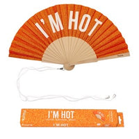 orange Glitter Fan 'I'm hot’