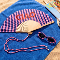 Glitter Letters Hand Fan "Ciao"