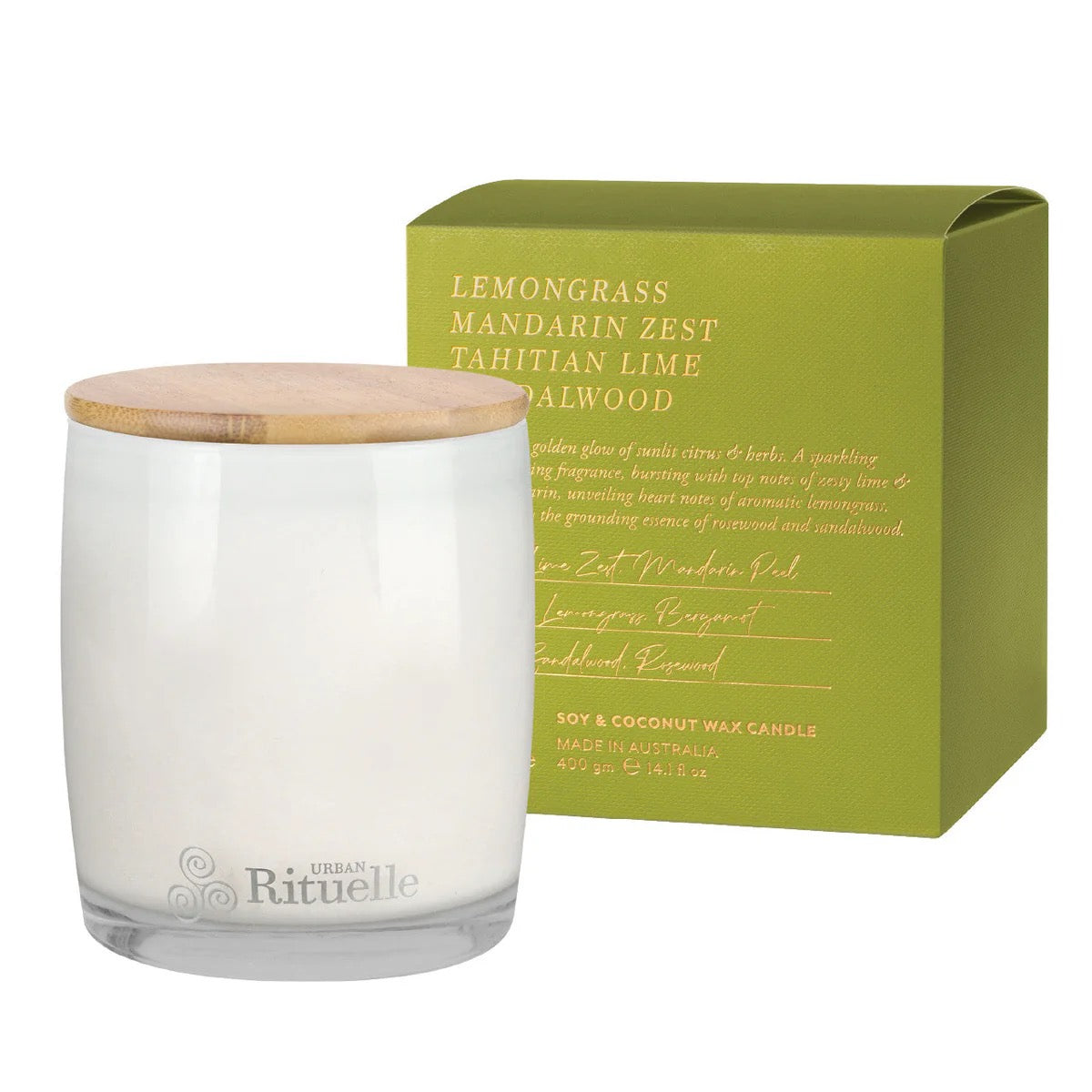 Apotheca - Lemongrass Scented Soy Candle | 400gm