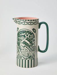 Del Sol Bird Jug Green