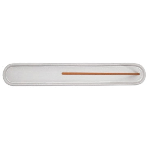 Long Ceramic Incense Holder  White