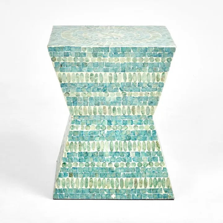 TERRY SHELL INLAY SIDE TABLE