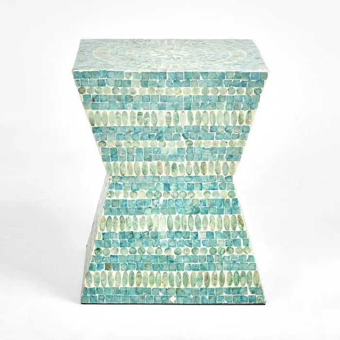 TERRY SHELL INLAY SIDE TABLE