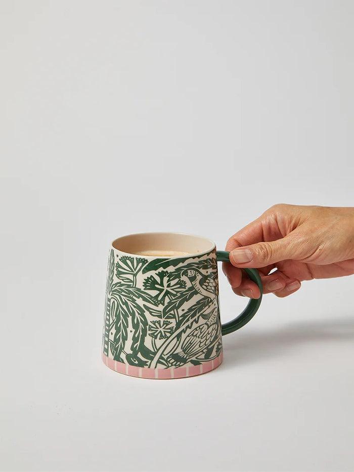 Del Sol Bird Mug Green