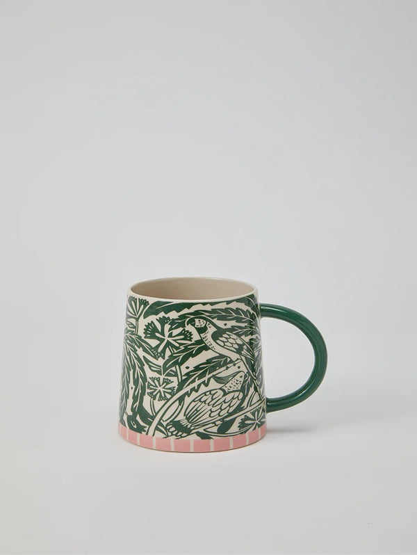 Del Sol Bird Mug Green