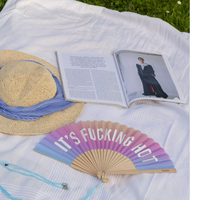 Gradient hand Fan 'Its fucking hot’