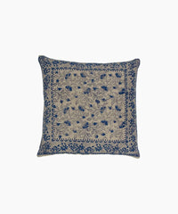 Sofia Handblocked Floral Azure Cushion