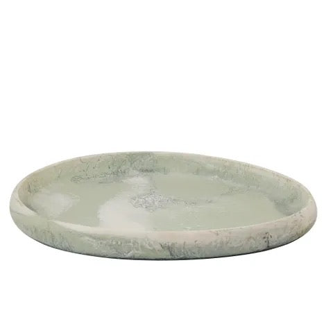 Wesley Resin Pebble Tray Sage Large